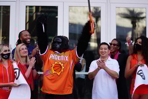Mayor Gallego Yoke Chung Phoenix Suns Gorilla